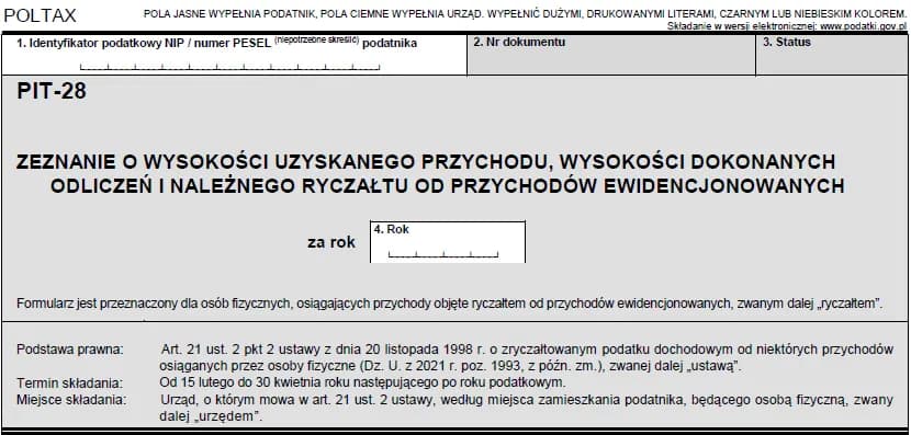 PIT-28 najem prywatny: termin 30 kwietnia 2026. Jak rozliczyć?