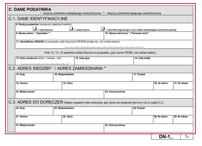 Podatek od nieruchomości: Jaki formularz IN-1 czy DN-1?